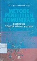 Metode Penelitian Komunikasi: dilengkapi contoh analisis statistik