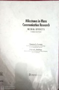 Milestones in Mass Communication Research Media Effects