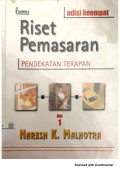 Riset pemasaran : pendekatan terapan Jilid 1